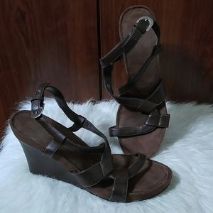 Aerology by Aerosoles Brown Wedges Summer Plush 11